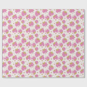 Rosa Erdbeeren Geschenkpapier (Flach)