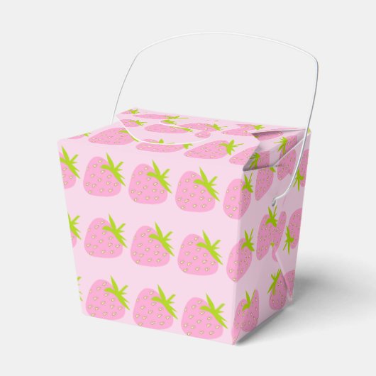 Rosa Erdbeeren Geschenkschachtel (Vorderseite)