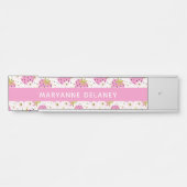 Rosa Erdbeeren Individuelle Name Türschild (Vorderseite )