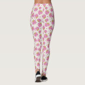 Rosa Erdbeeren Leggings (Rückseite)
