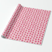 Rosa Erdbeeren Muster Geschenkpapier (Ungerollt)
