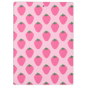 Rosa Erdbeeren, niedlich, kundenspezifisch Klemmbrett (Rückseite)