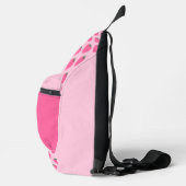 Rosa Erdbeeren, niedliche, maßgeschneiderte Mädche Crossbody Bag (Rechts)