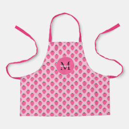 Rosa Erdbeeren, niedliche, maßgeschneiderte Mädche Schürze