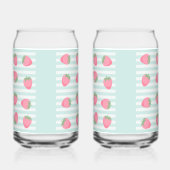 Rosa Erdbeeren Streifen Dosenglas (Rechts)