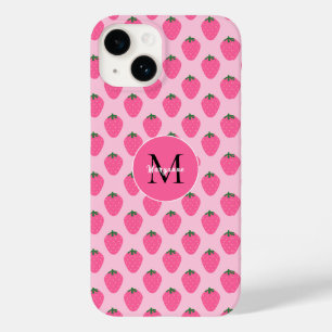 Rosa Erdbeeren, süß und individuell angepasst Case-Mate iPhone 14 Hülle