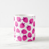 Rosa Erdbeerfeld Sommerfrucht erste Kaffeetasse (Mittel)