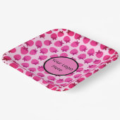 Rosa Erdbeerfeld Sommergebäck Naturfrüchte Pappteller (Gewinkelt)