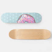 Rosa Erdbeerkrapfen Skateboard (Horizontal)