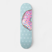 Rosa Erdbeerkrapfen Skateboard (Vorderseite)