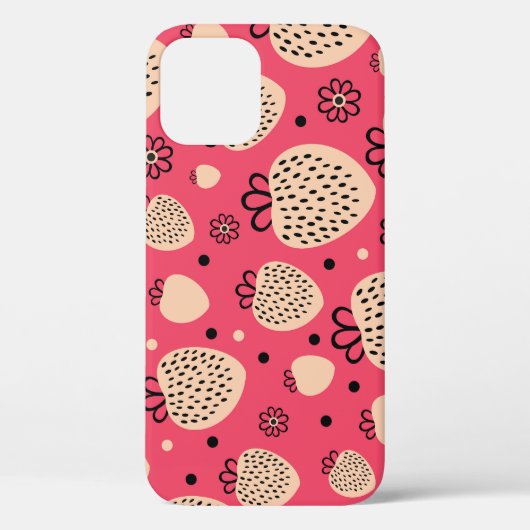 Rosa Erdbeermuster: nahtloses, süßes Design Case-Mate iPhone Hülle (Rückseite)