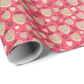 Rosa Erdbeermuster: nahtloses, süßes Design Geschenkpapier (Rolleneckpunkt)