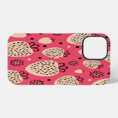 Rosa Erdbeermuster: nahtloses, süßes Design iPhone Hülle (Rückseite (Horizontal))