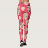 Rosa Erdbeermuster: nahtloses, süßes Design Leggings (Rückseite)