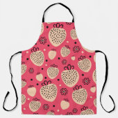 Rosa Erdbeermuster: nahtloses, süßes Design Schürze (Vorderseite)
