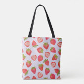 Rosa Erdbeermuster Tasche (Rückseite)