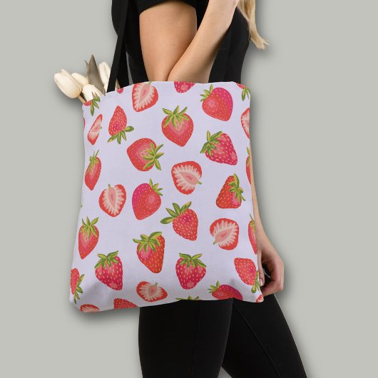 Rosa Erdbeermuster Tasche
