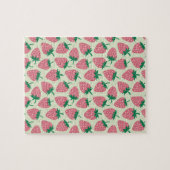 Rosa Erdbeersommer-Muster Puzzle (Horizontal)