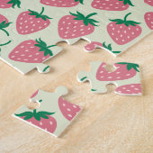 Rosa Erdbeersommer-Muster Puzzle (Seite)