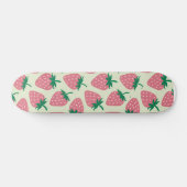 Rosa Erdbeersommer-Muster Skateboard (Horizontal)