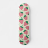 Rosa Erdbeersommer-Muster Skateboard (Vorne)