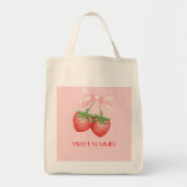 Rosa Erdbeertasche Tragetasche (Vorne)