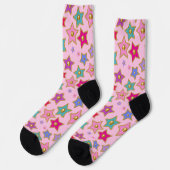 Rosa Erde, verzierte Goldperlen Socken (Linkes Detail)