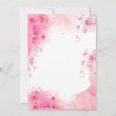 Rosa erdfarbene Blume indianischer Hochzeit Einladung (Rückseite)