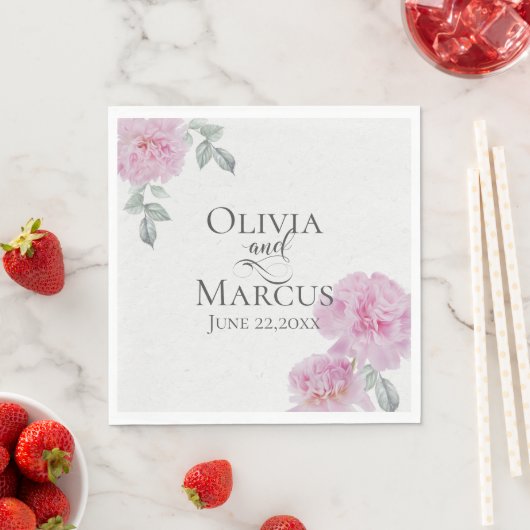 Rosa Erdnüsse auf Reißpapier Textur Serviette (Beispiel)