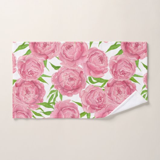 Rosa Erdnüsse Badhandtuch Set (Handtuch)