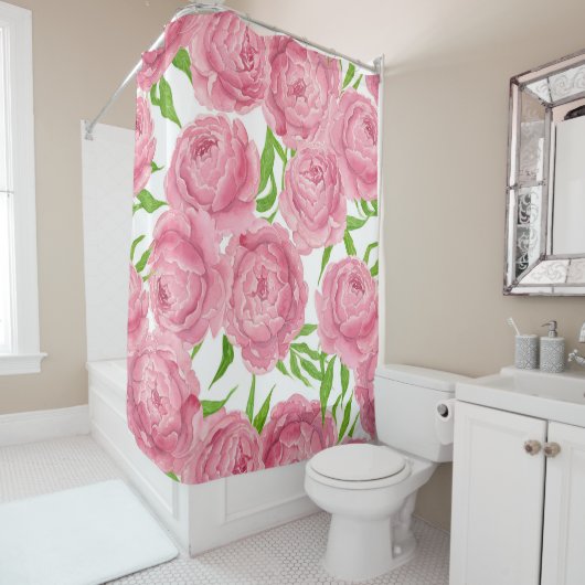 Rosa Erdnüsse Duschvorhang (Beispiel)