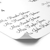 Rosa Erdnüsse Hochzeitskarte 17 Tische Poster (Ecke)