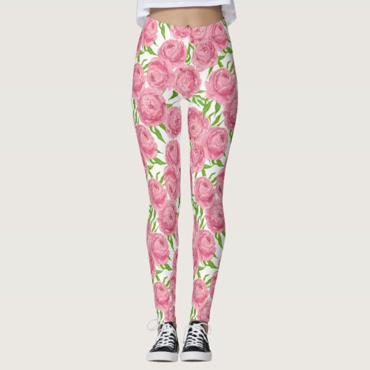 Rosa Erdnüsse Leggings (Vorderseite)