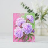 Rosa Erdnüsse Postkarte (Stehend Vorderseite)