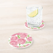 Rosa Erdnüsse Sandstein Untersetzer (Seite)