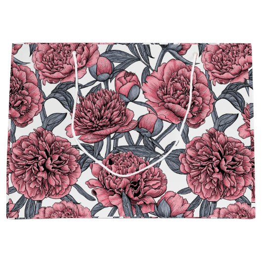 Rosa Erdnussgarten Große Geschenktüte (Vorderseite)