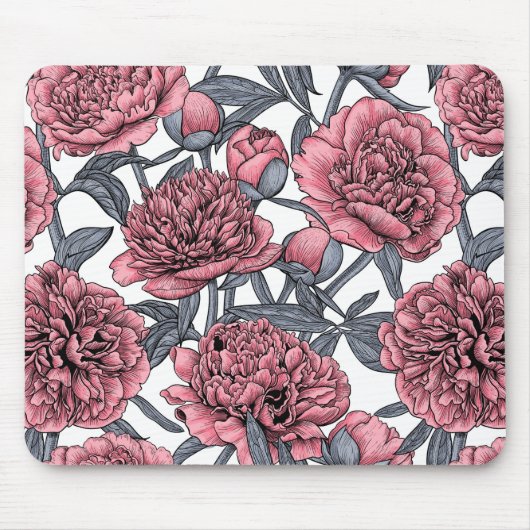 Rosa Erdnussgarten Mousepad (Vorne)