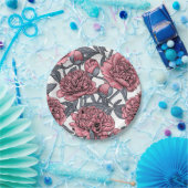 Rosa Erdnussgarten Pappteller (Party)