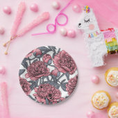 Rosa Erdnussgarten Pappteller (Party)