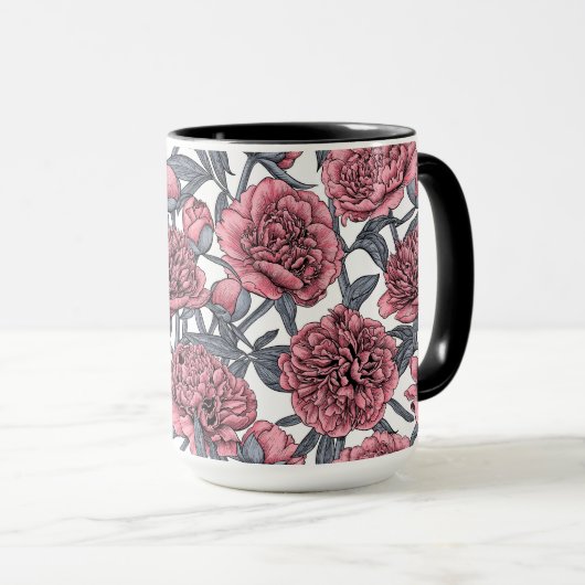 Rosa Erdnussgarten Tasse (VorderseiteRechts)