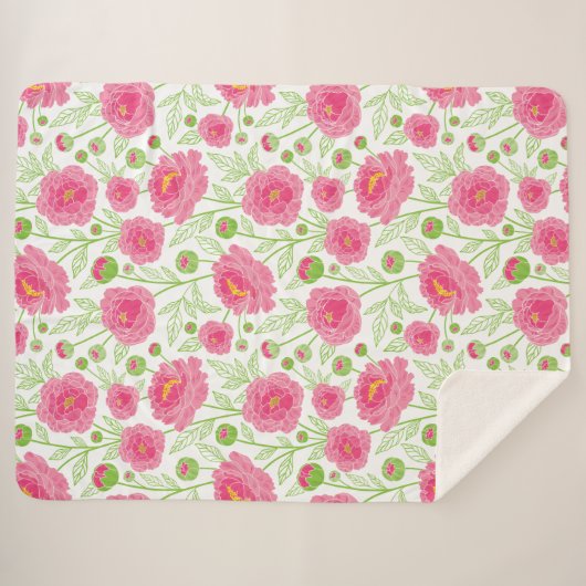 Rosa Erdnussmuster Sherpadecke (Vorderseite (Horizontal))