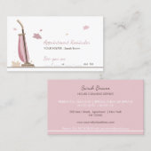 Rosa Ernennung Erinnerung Hausreinigung Visitenkarte (Vorne/Hinten)