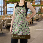 Rosa Erntedank Fall Mushroom Custom Monogram Schürze