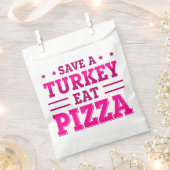 Rosa Erntedank rette Pizza aus Putenmilch Geschenktütchen (Ausgeschnitten)