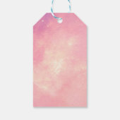 Rosa Erreichbarkeit Vier Sterne Weltraum Geburtsta Geschenkanhänger (Rückseite)