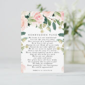 Rosa erröten begleitkarte (Stehend Vorderseite)