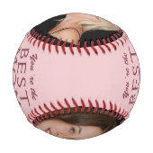 Rosa Erröten Beste Mutter Muttertag 2 Foto Baseball (Rückseite)