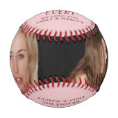 Rosa Erröten Beste Mutter Muttertag 2 Foto Baseball (Vorderseite)