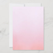 Rosa erröten BlumenBrautpartyeinladung Einladung (Rückseite)