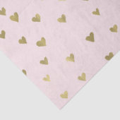 Rosa erröten Goldherzen Seidenpapier (Detail)